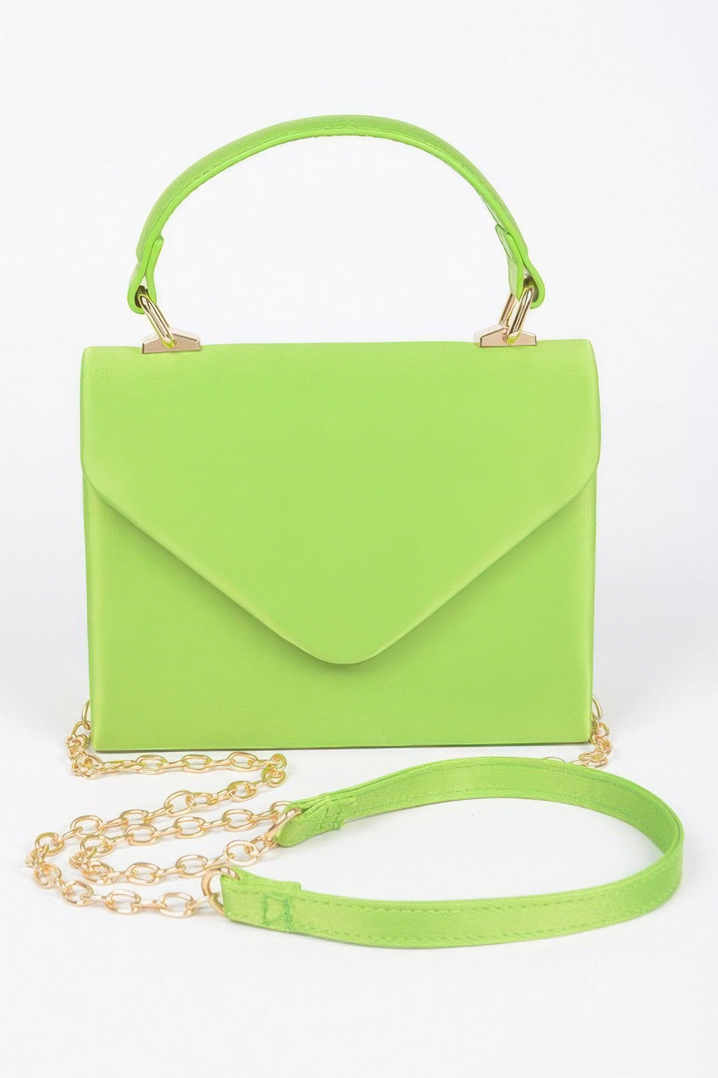 Satin Top Handle Flap Crossbody Bag