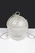 Rhinestone Glass Round Ball Clutch