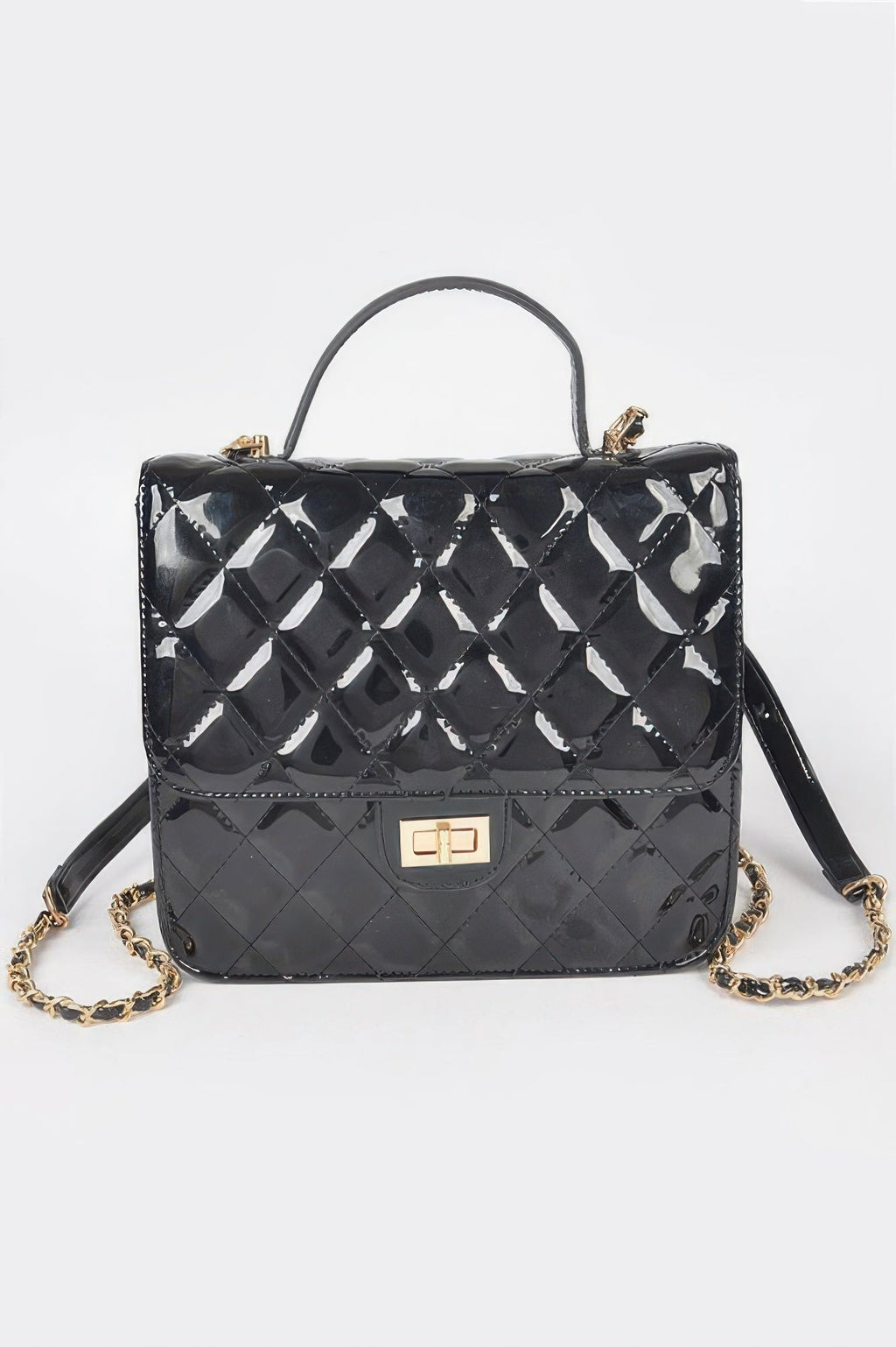 Quilted Enamel Backpack