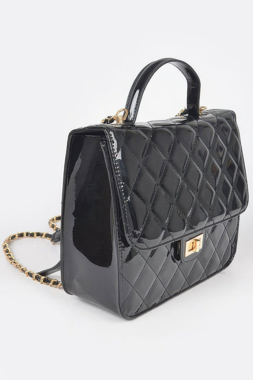 Quilted Enamel Backpack