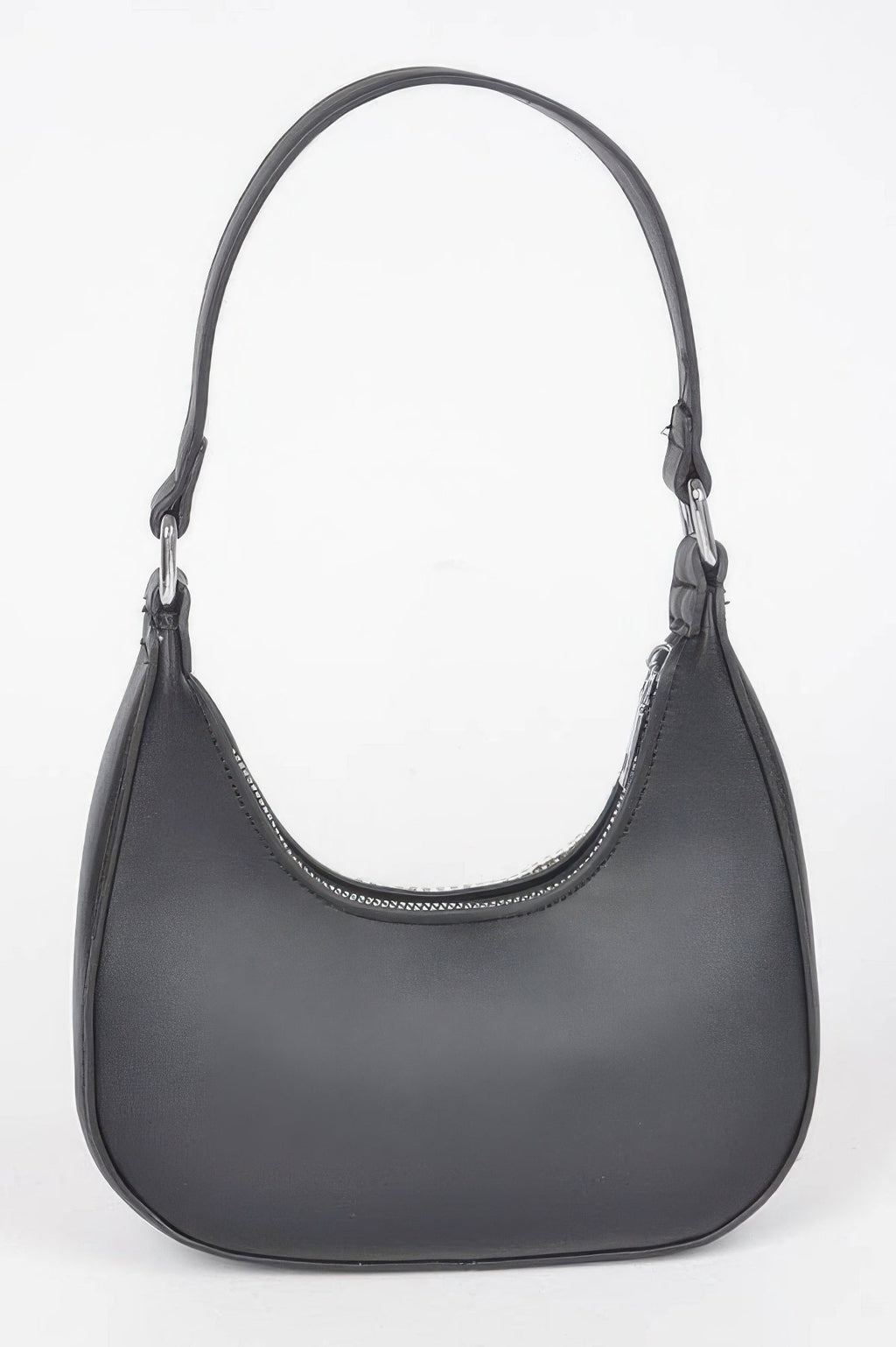 Hot Fix Stones Rhinestones Fringe Hobo Bag