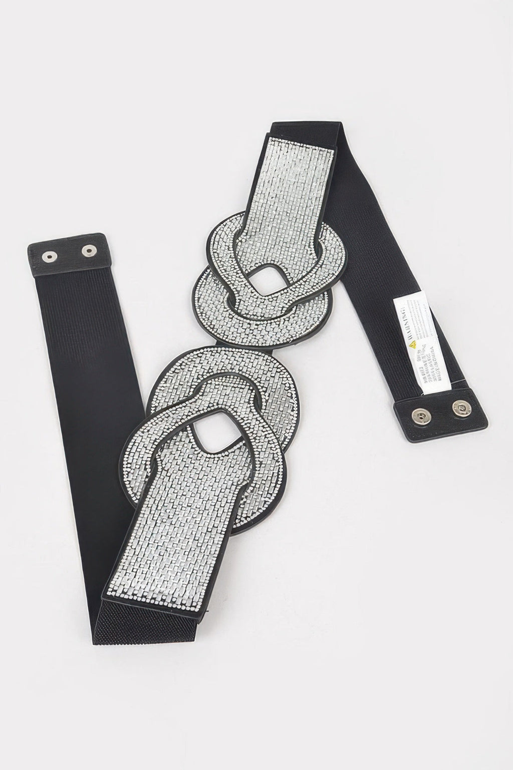 Multi Rhinestone Plus Size Elastic Belt