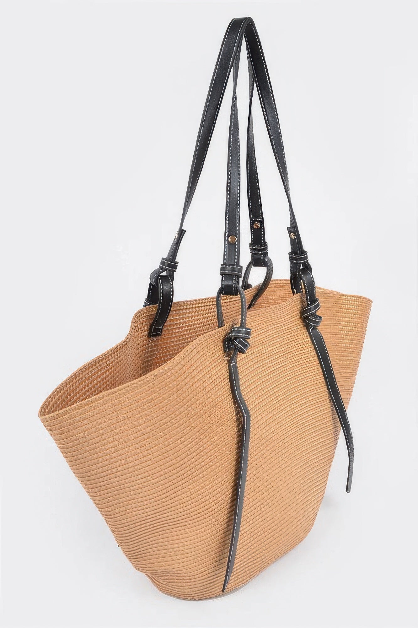 Faux Straw Large Hobo Bag