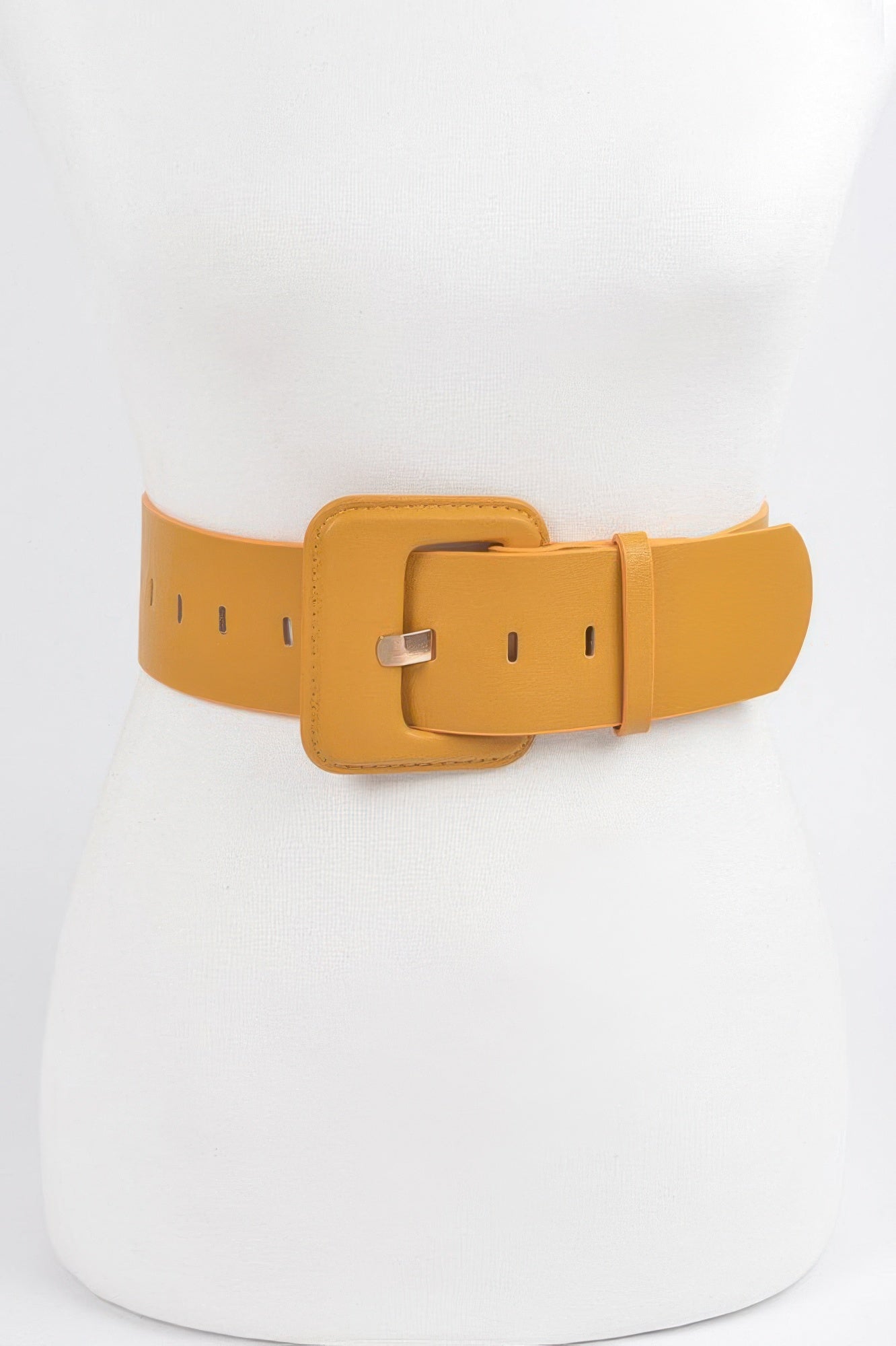 Faux Leather Wide Belt