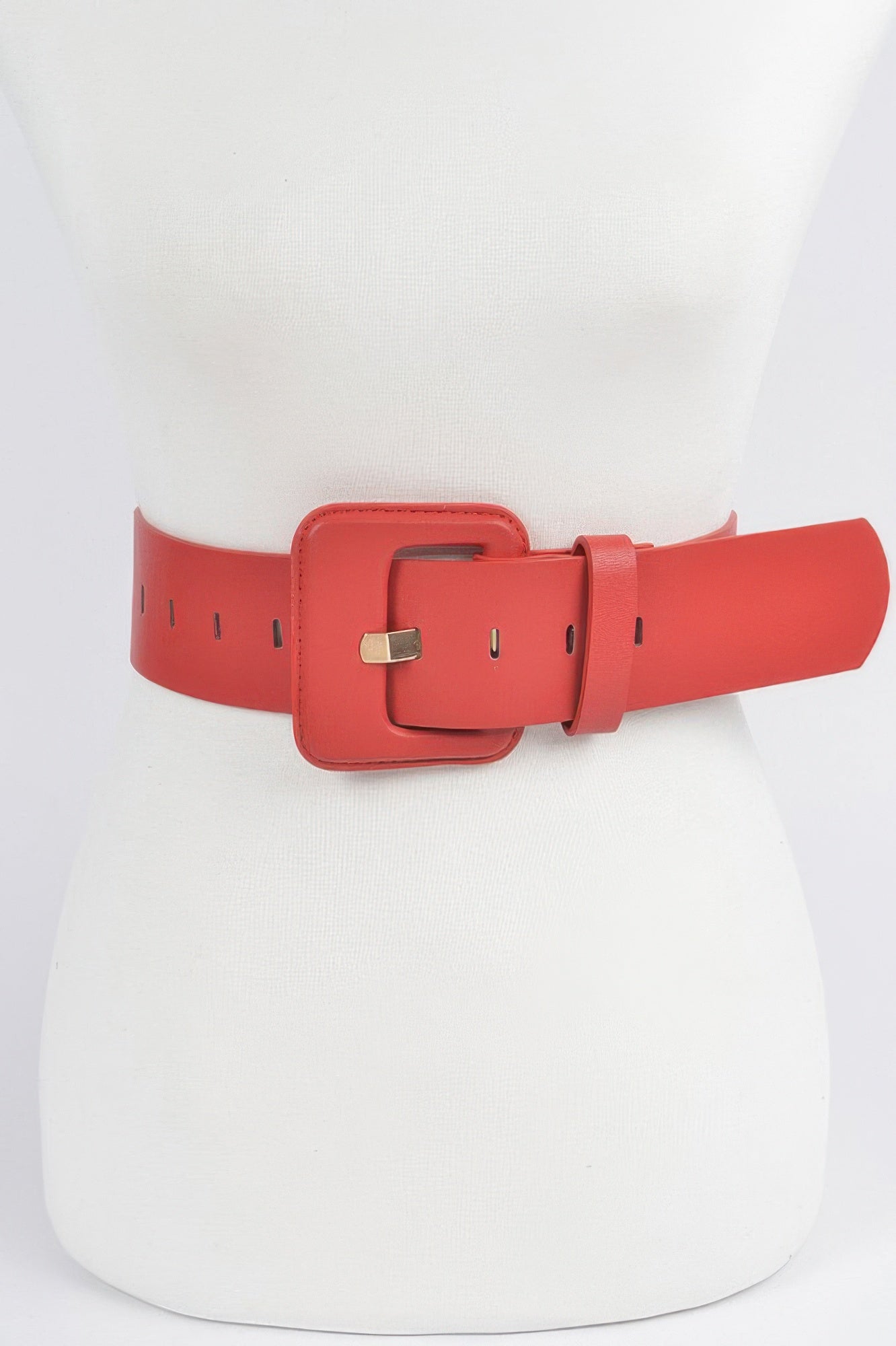 Faux Leather Wide Belt