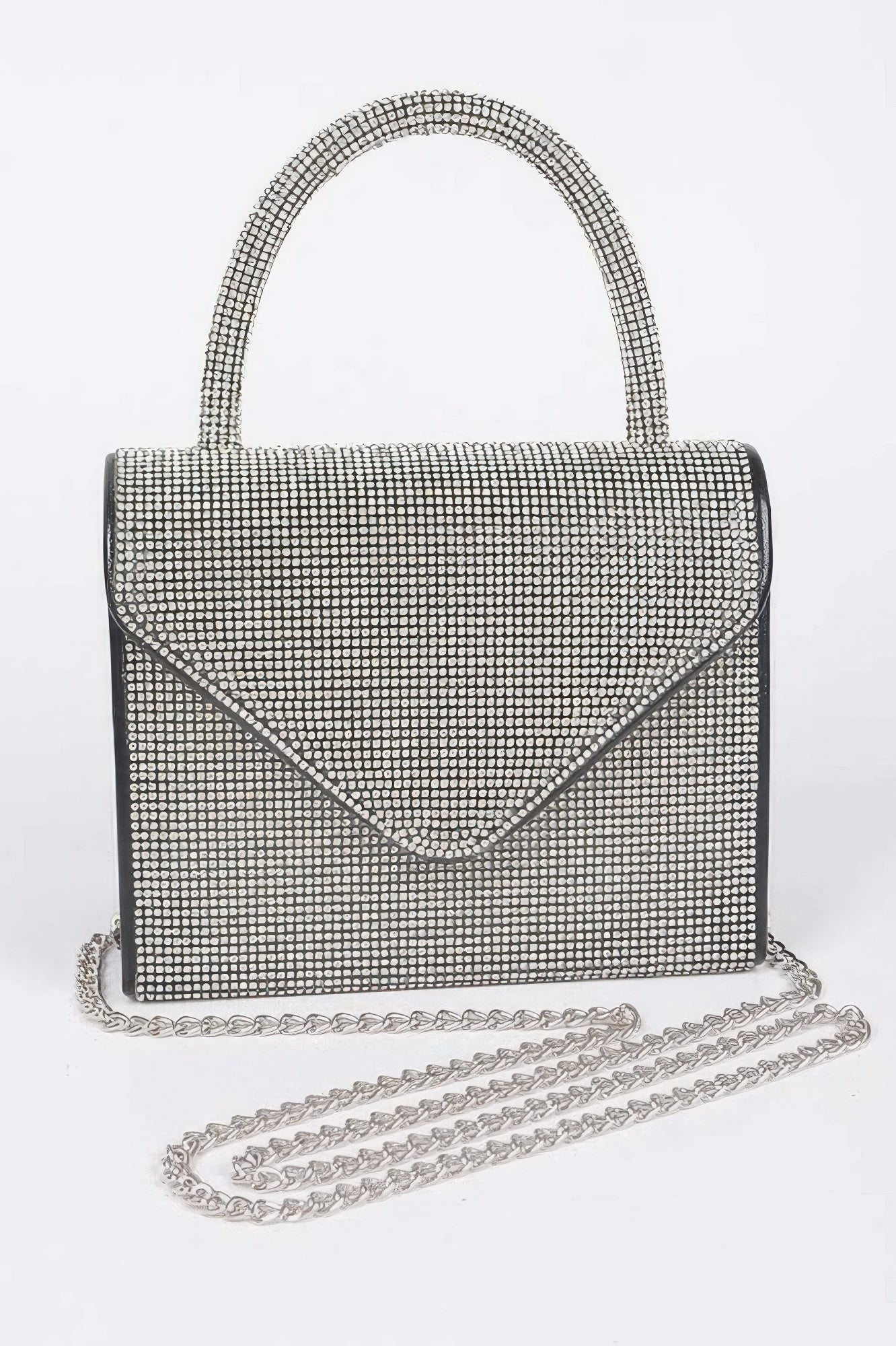 Rhinestone Top Handle Crossbody Bag