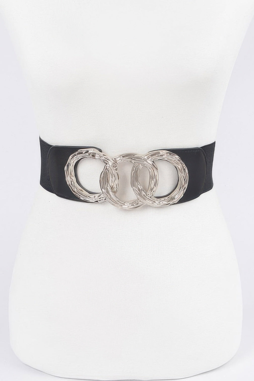 Triple O Ring Buckle Elastic Belt