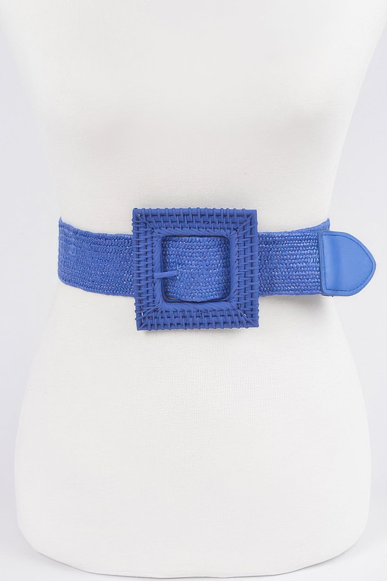 Square Straw Buckle Belt
