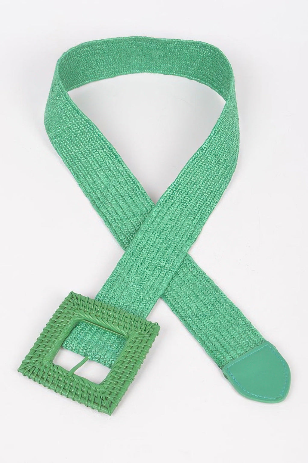 Square Straw Buckle Belt