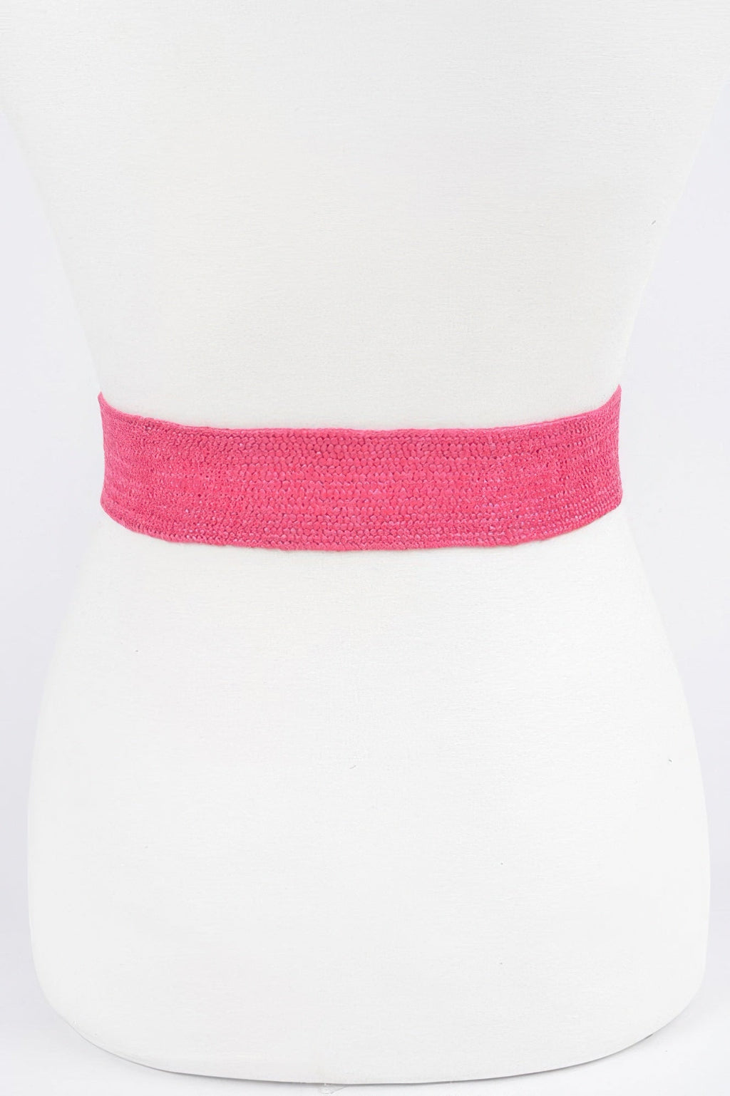 Round Handmade Bamboo Buckle Elastic Belt