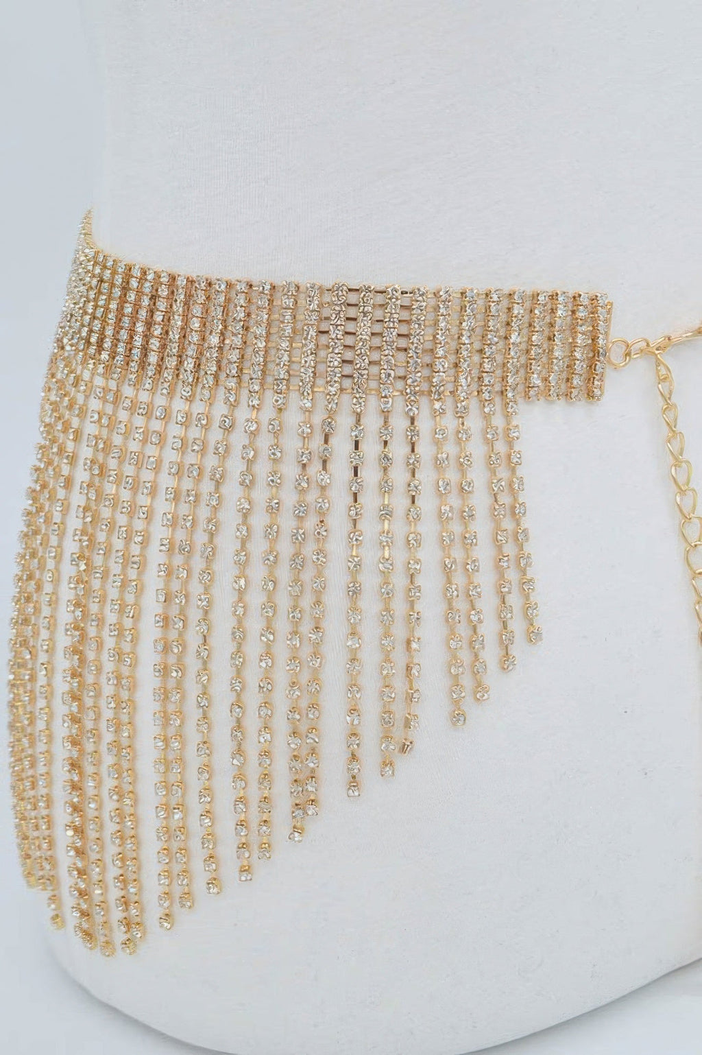 Rhinestone Multi Layered Drop Belt
