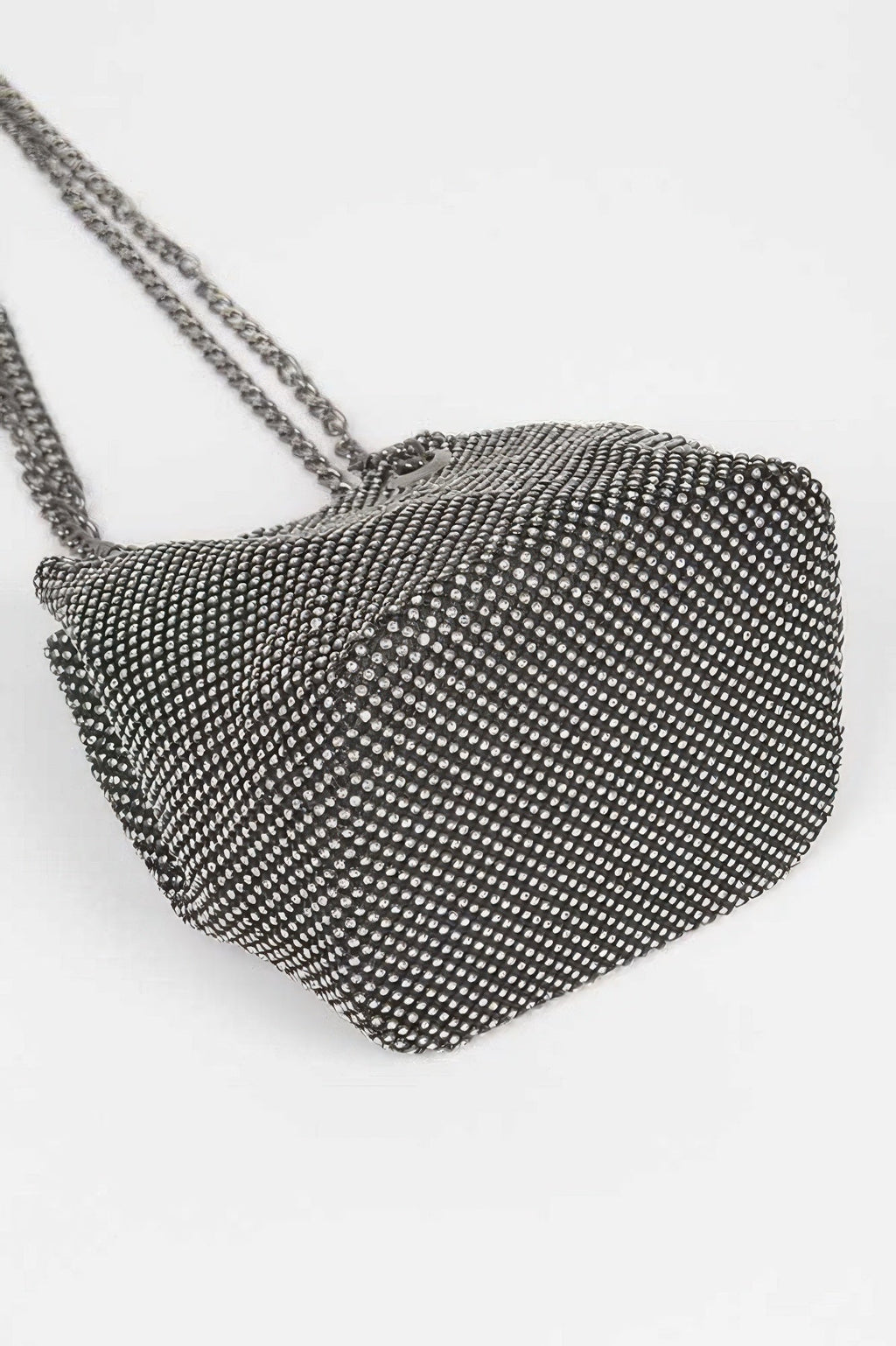 Rhinestone Bucket Chain Bag
