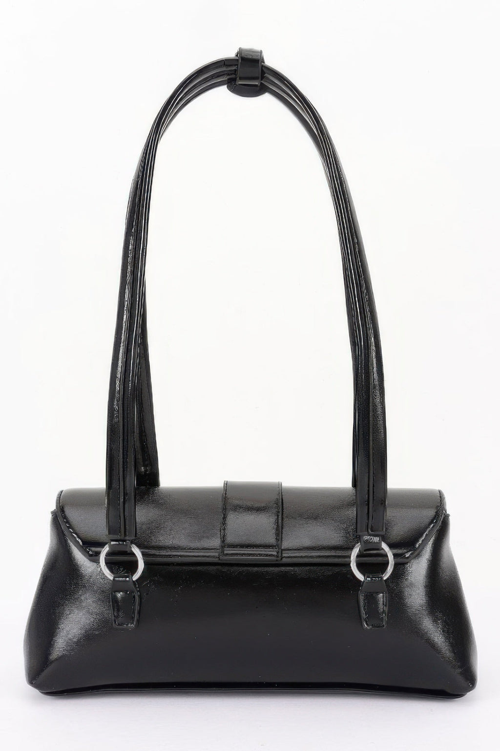 Vegan Leather Metal Studded Shoulder Bag