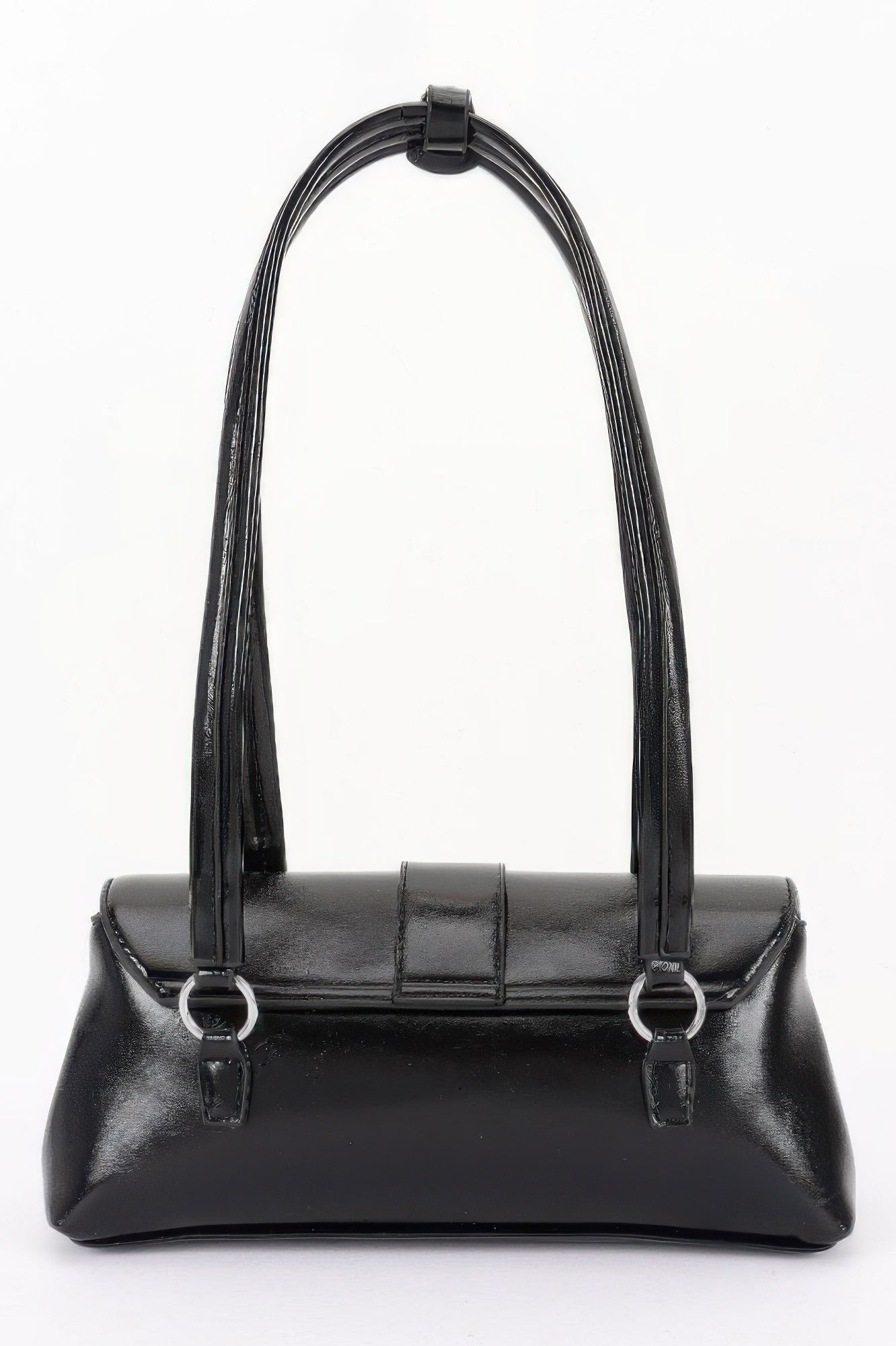 Vegan Leather Metal Studded Shoulder Bag