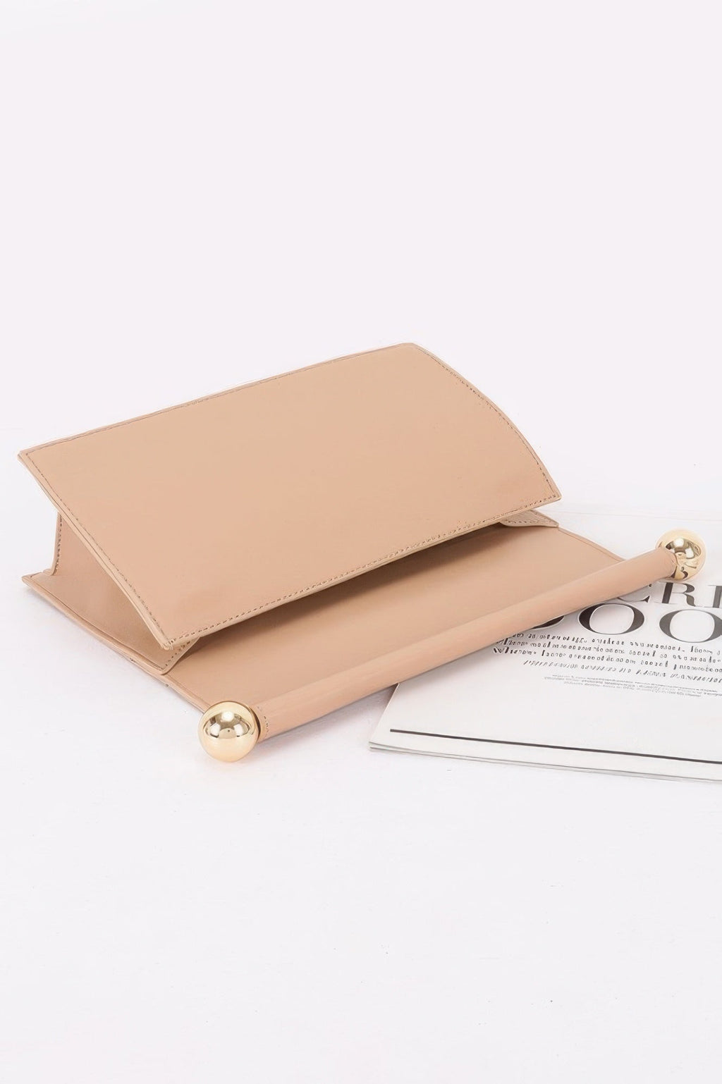 Roll-top Sphere Accent Chain Clutch