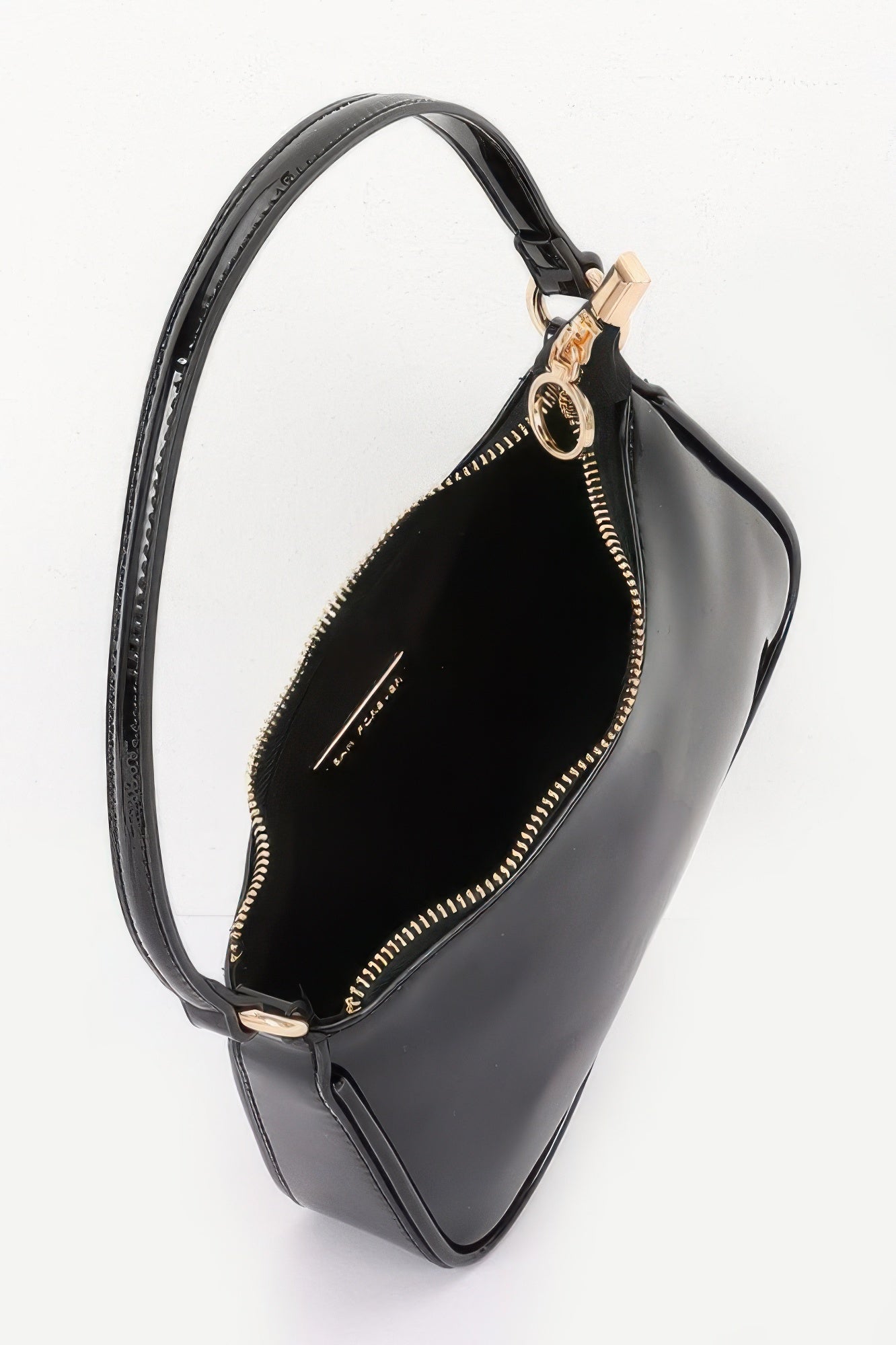 Patent Vegan Leather Chain Shoulder Bag