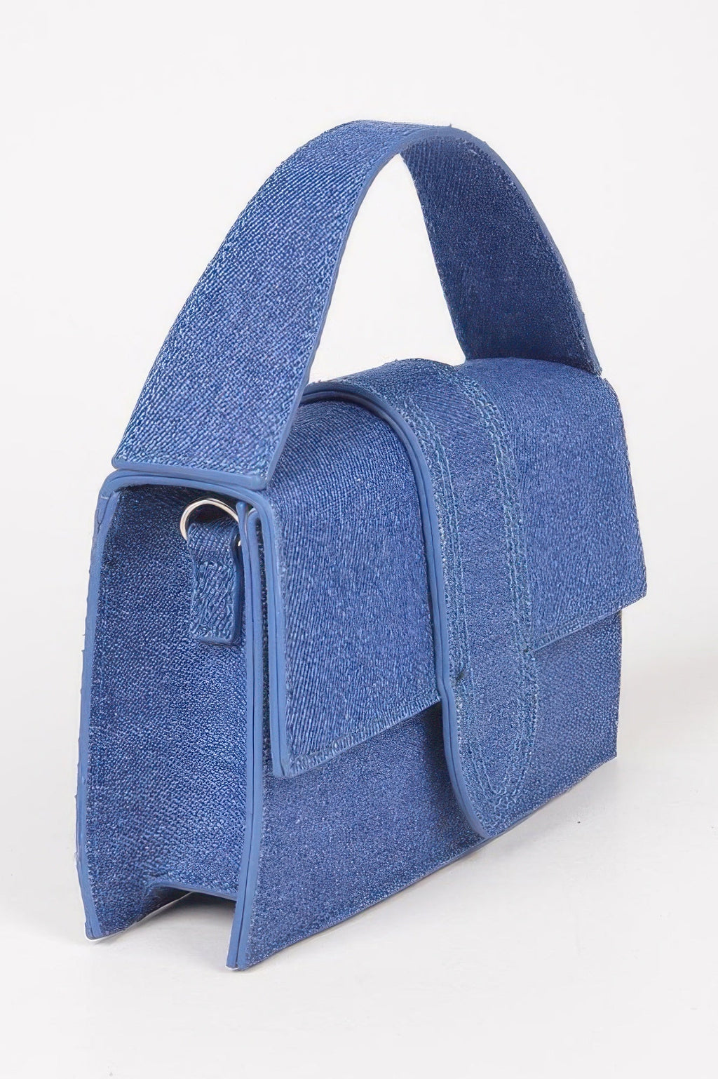 Denim Top Handle Crossbody Bag