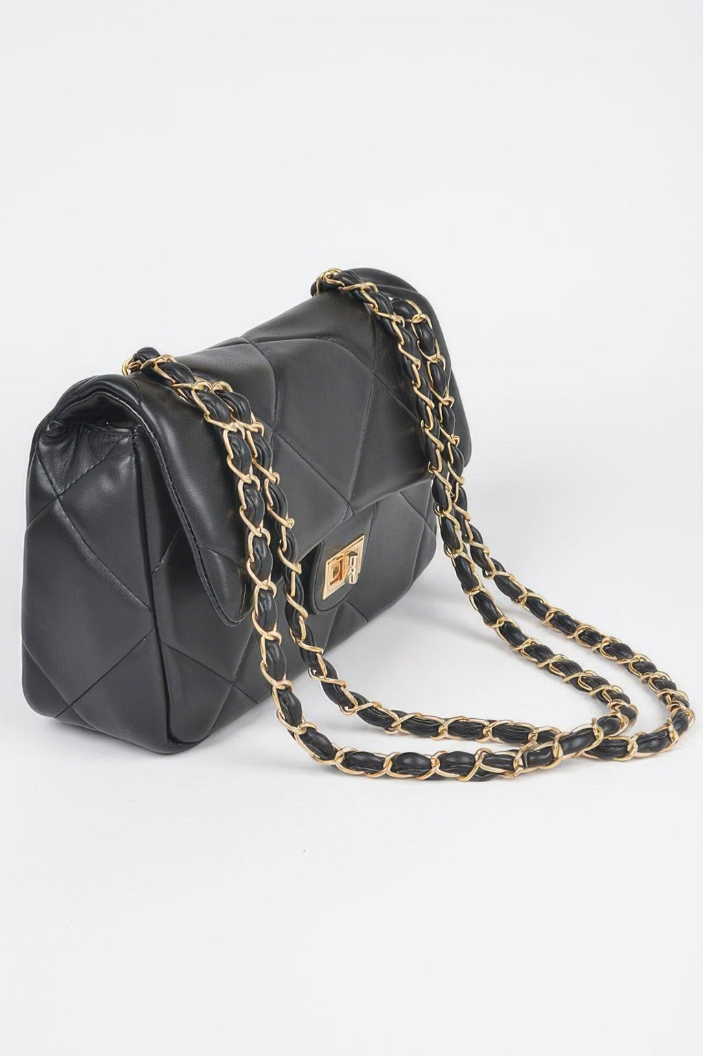 Wide Quilted Shoulder Bag