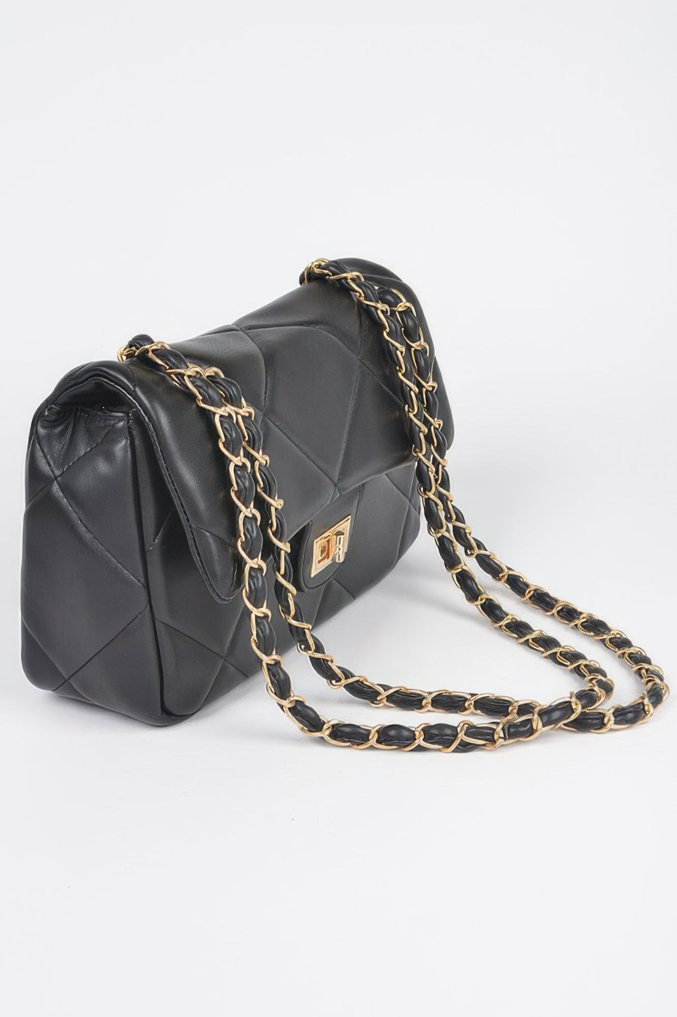 Wide Quilted Shoulder Bag