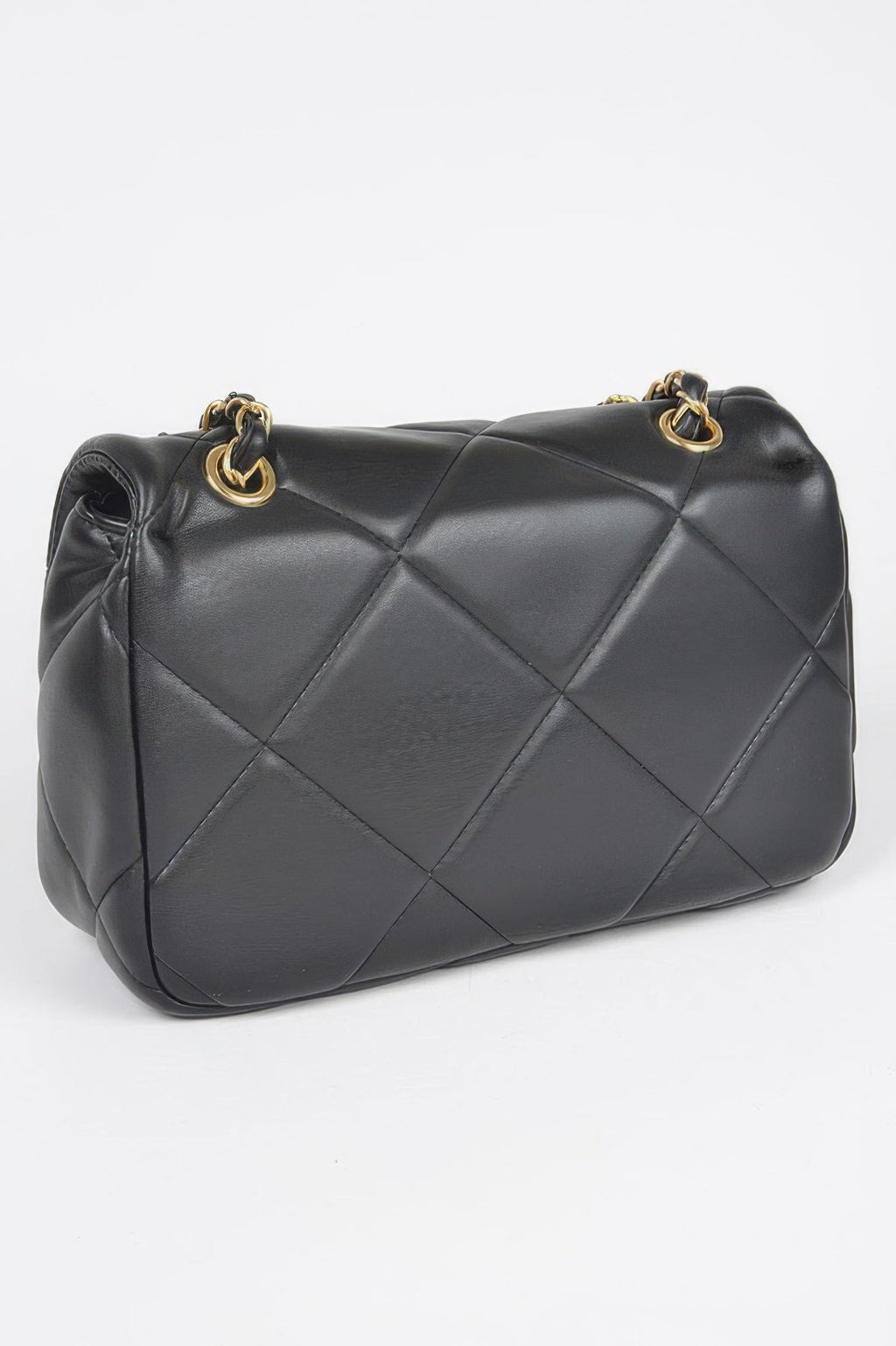 Wide Quilted Shoulder Bag