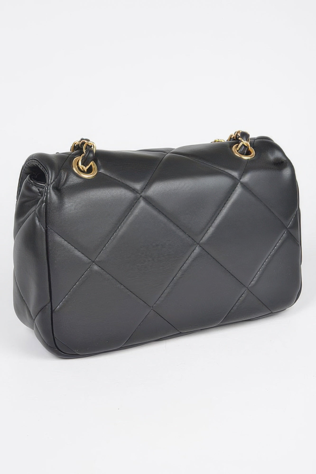 Wide Quilted Shoulder Bag