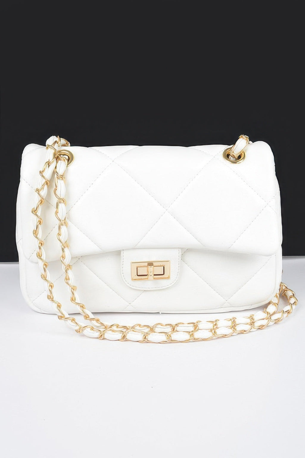 Wide Quilted Shoulder Bag