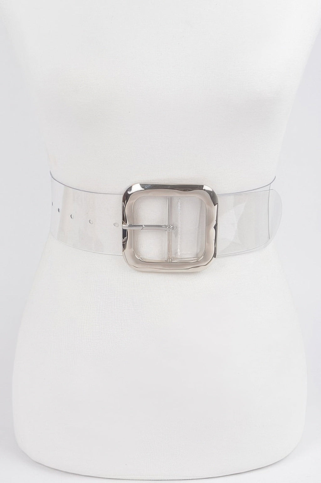 Transparent Metal Buckle Belt
