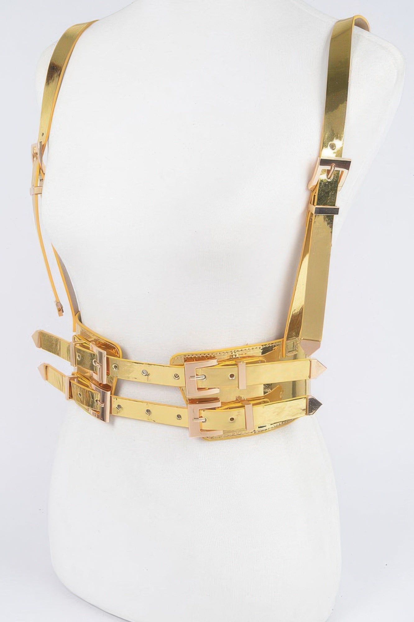 Plus Size Vegan Harness With Metal Buckle