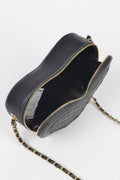 Quilted Heart Shape Crossbody Bag