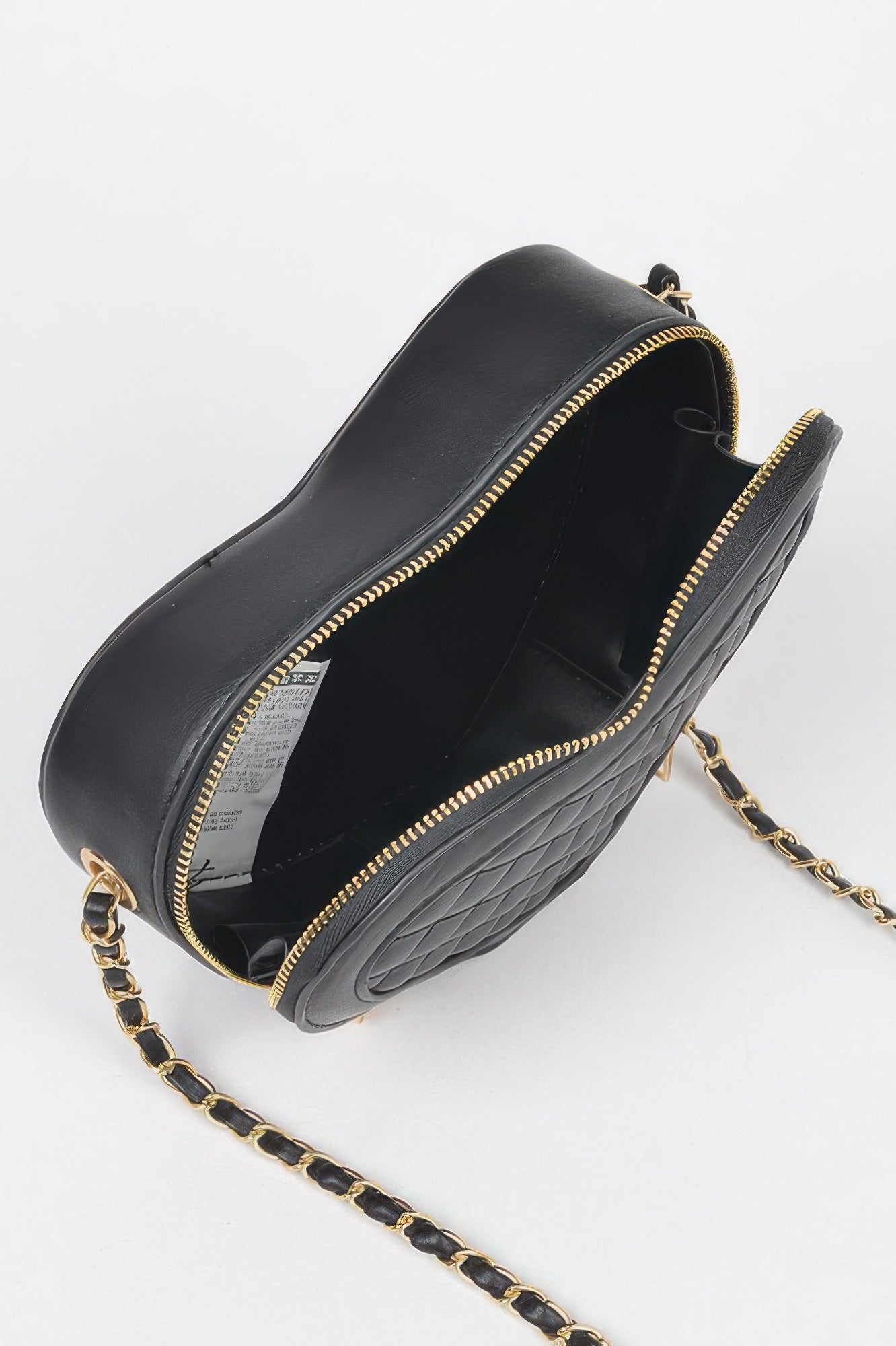 Quilted Heart Shape Crossbody Bag