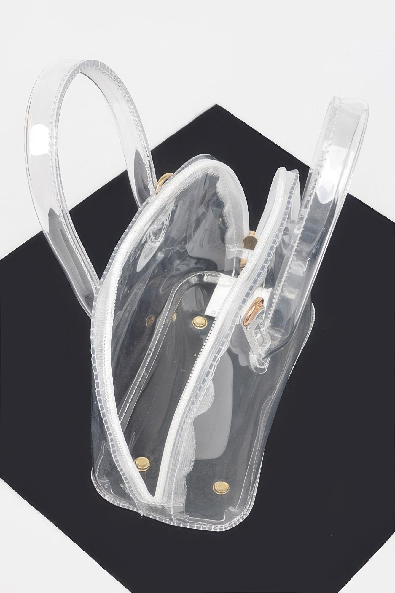 Clear Handle Crossbody Bag