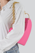 Heart Shape Oversized Handle Clutch