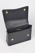 Faux Leather Top Handle Bag