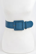 Faux Leather Wide Waist Belt
