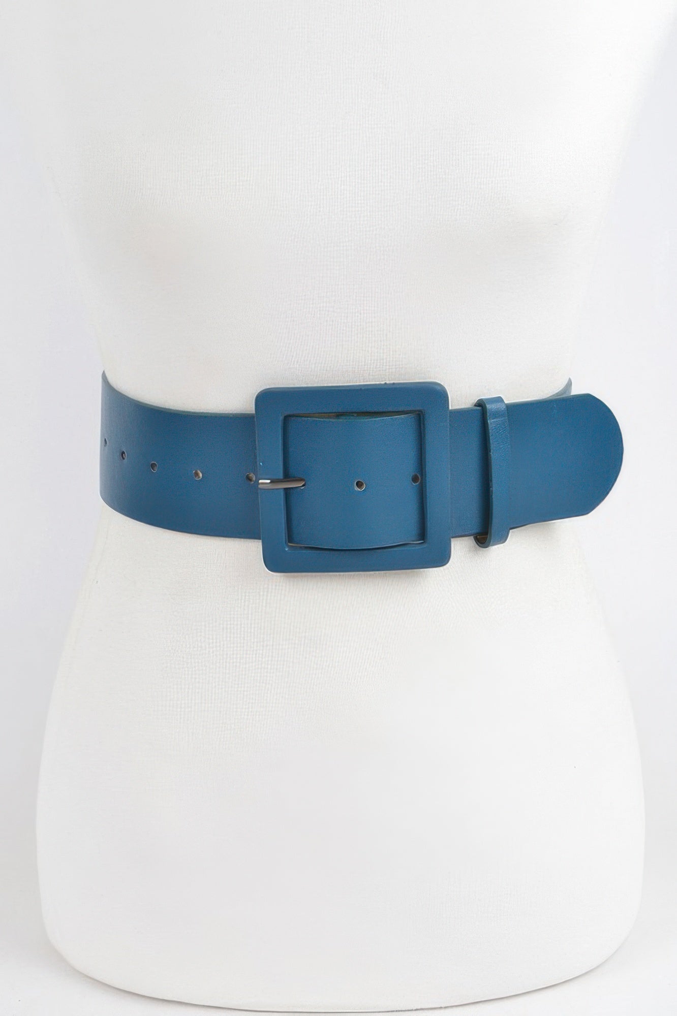 Faux Leather Wide Waist Belt