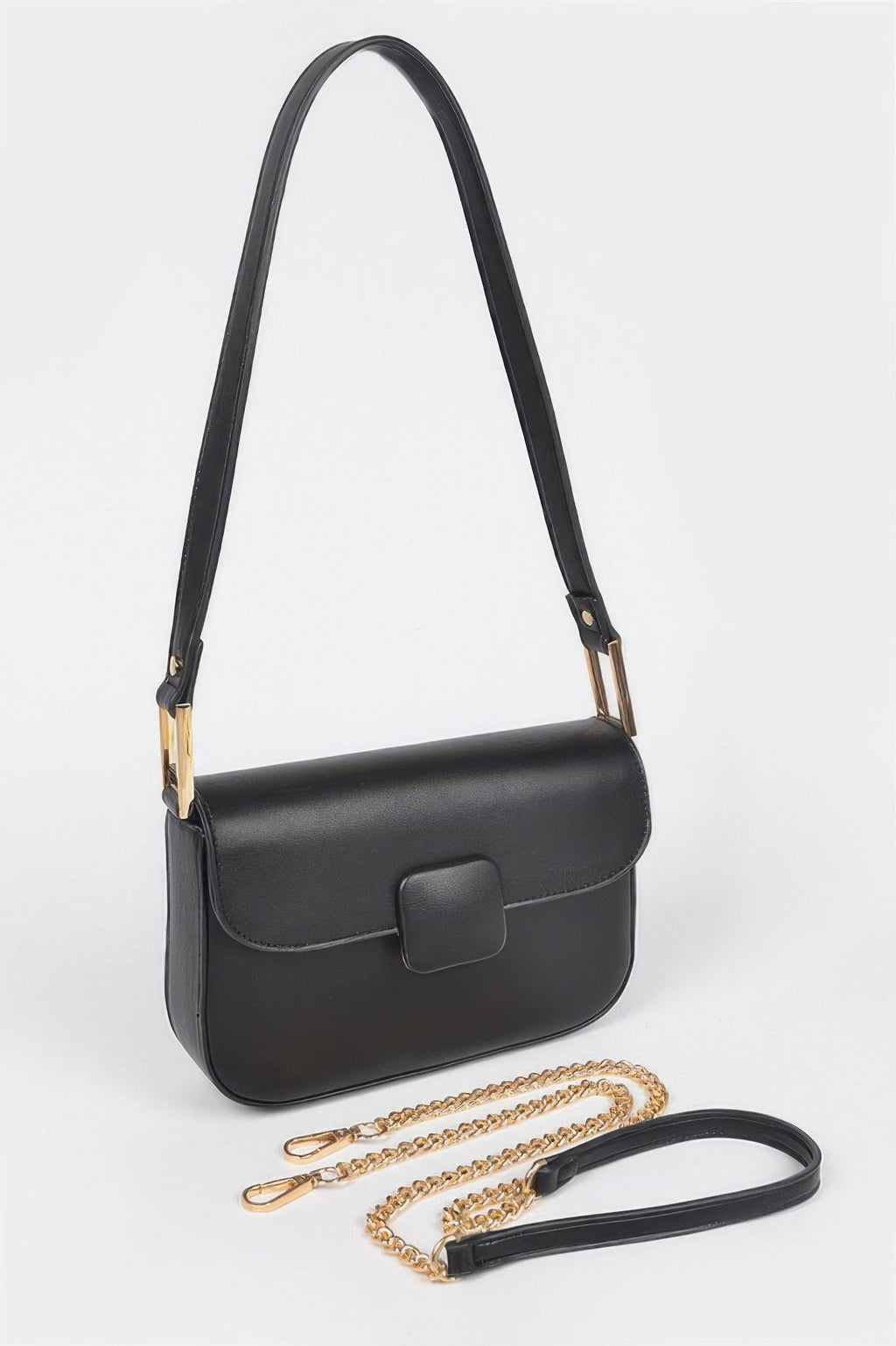 Faux Leather Shoulder Bag
