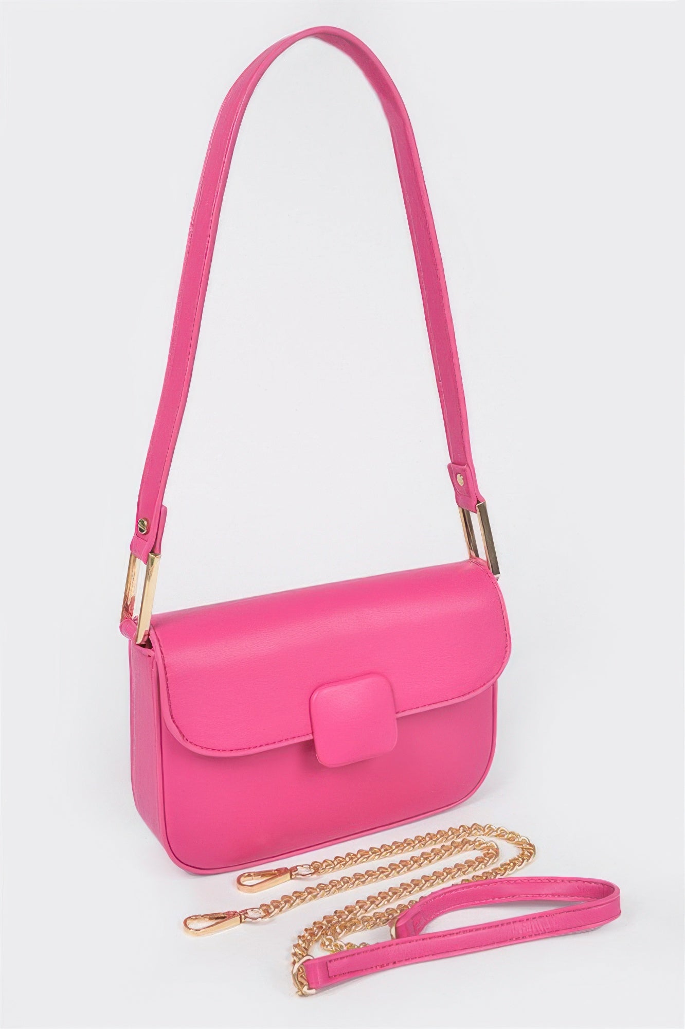 Faux Leather Shoulder Bag