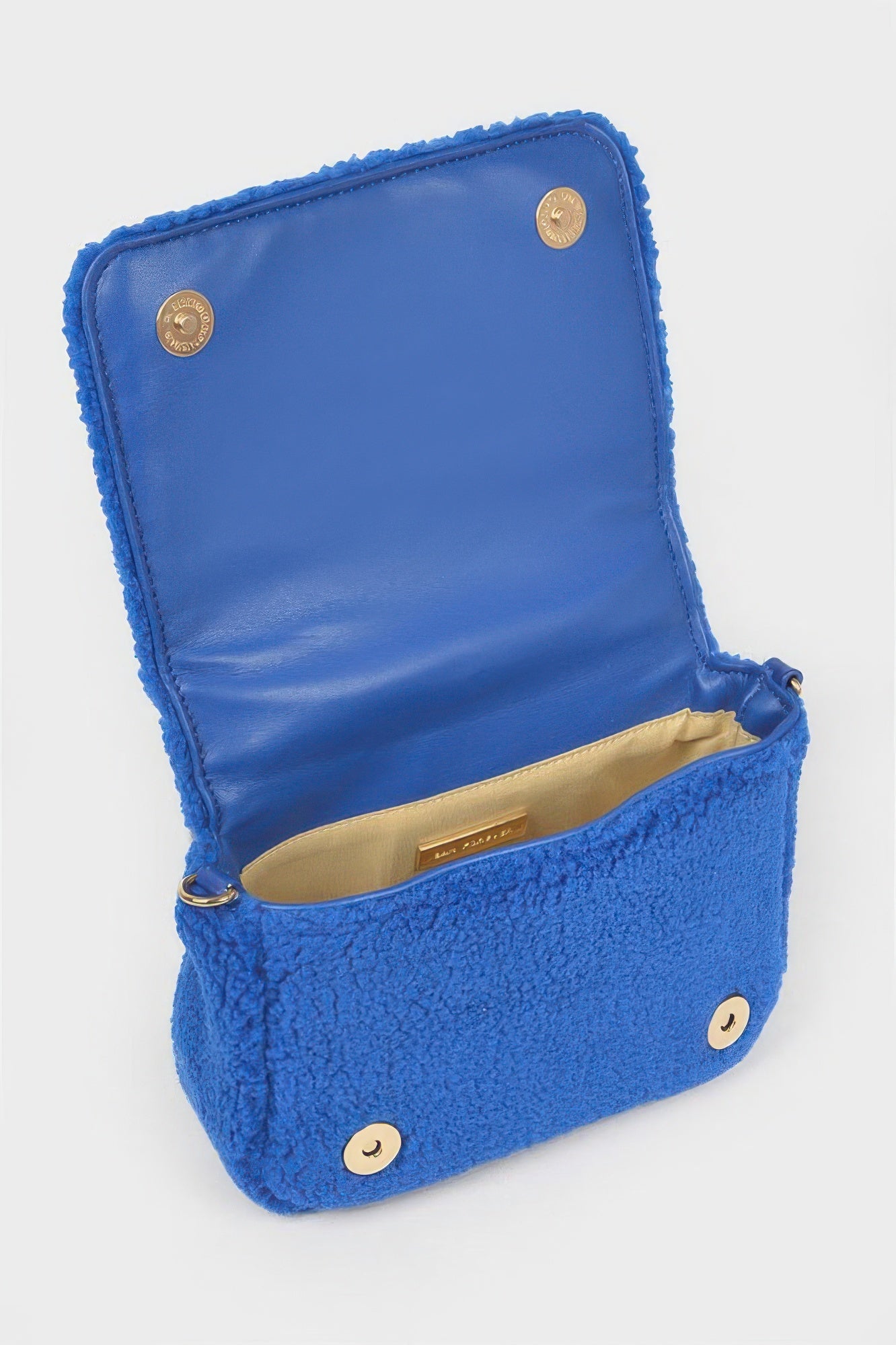Faux Fur Top Handle Clutch Bag