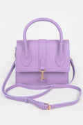 Faux Leather Top Handle Bag