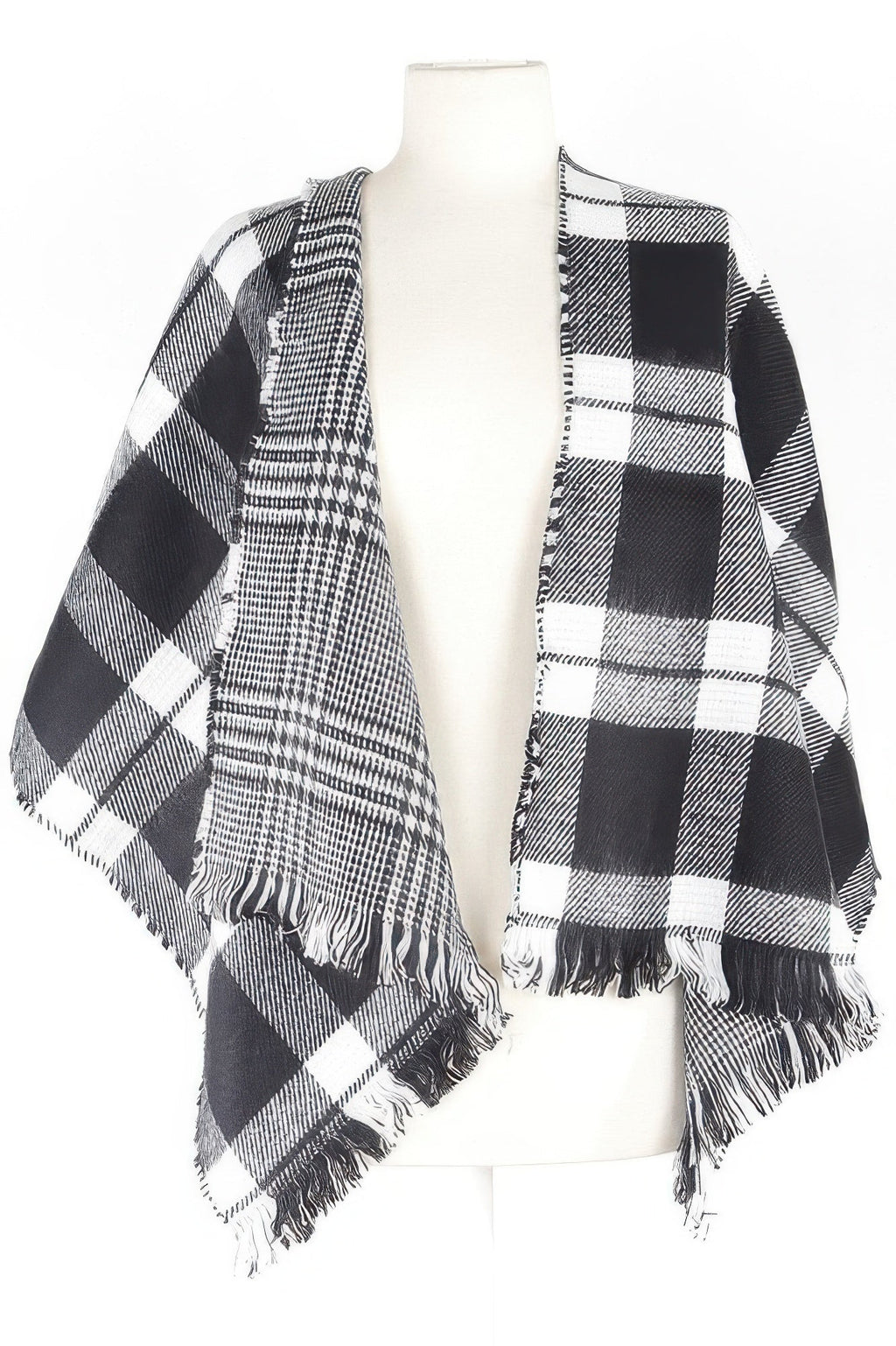 Classic Plaid Fringe Scarf