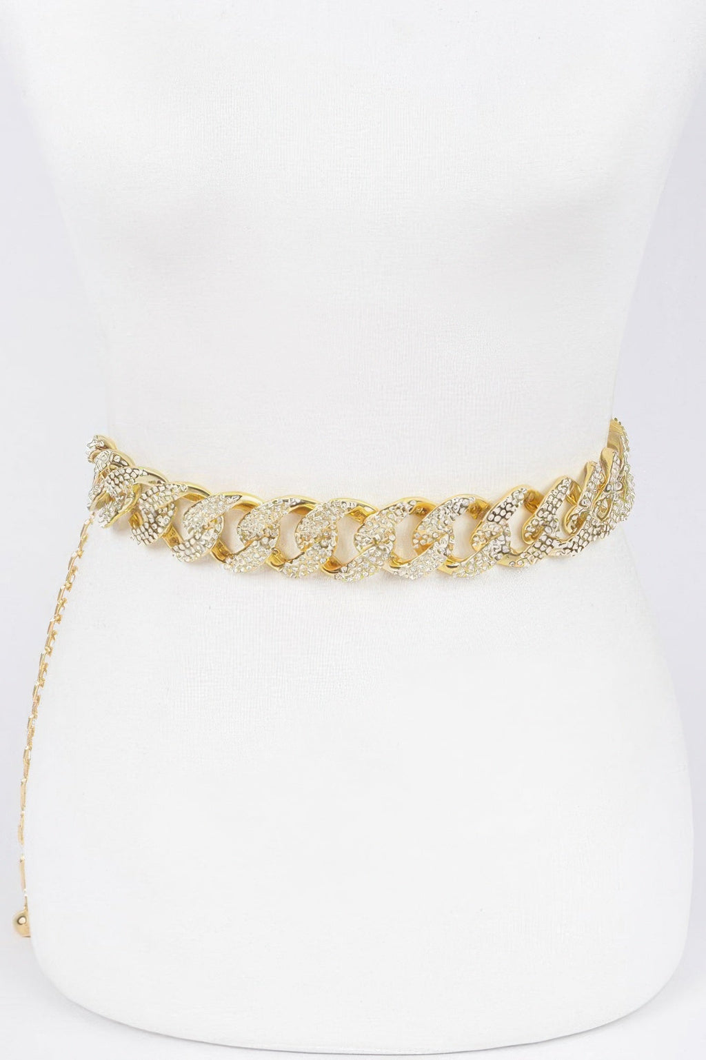 Rhinestone Oversized Plus Size Chain Belt