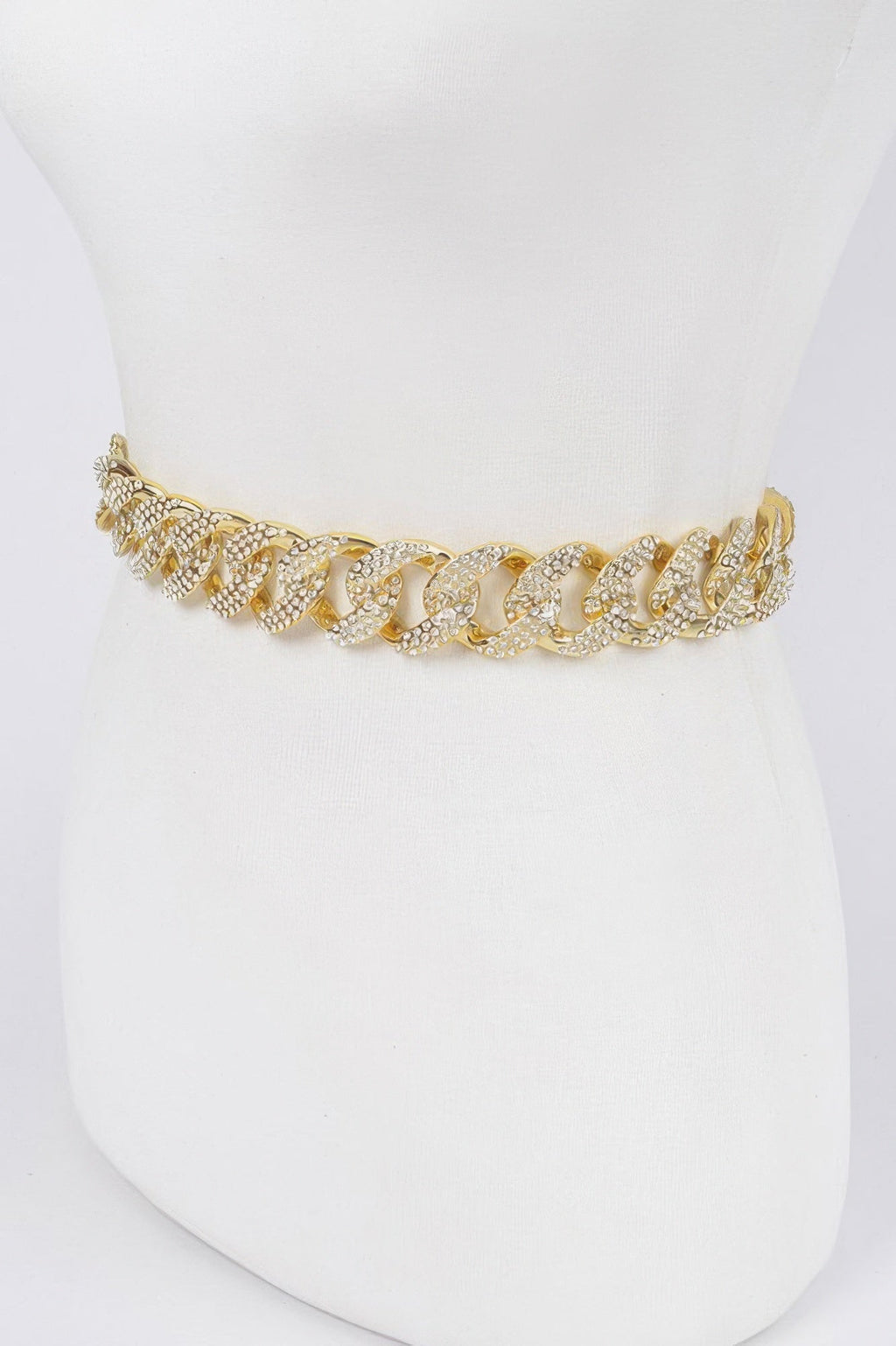 Rhinestone Oversized Plus Size Chain Belt