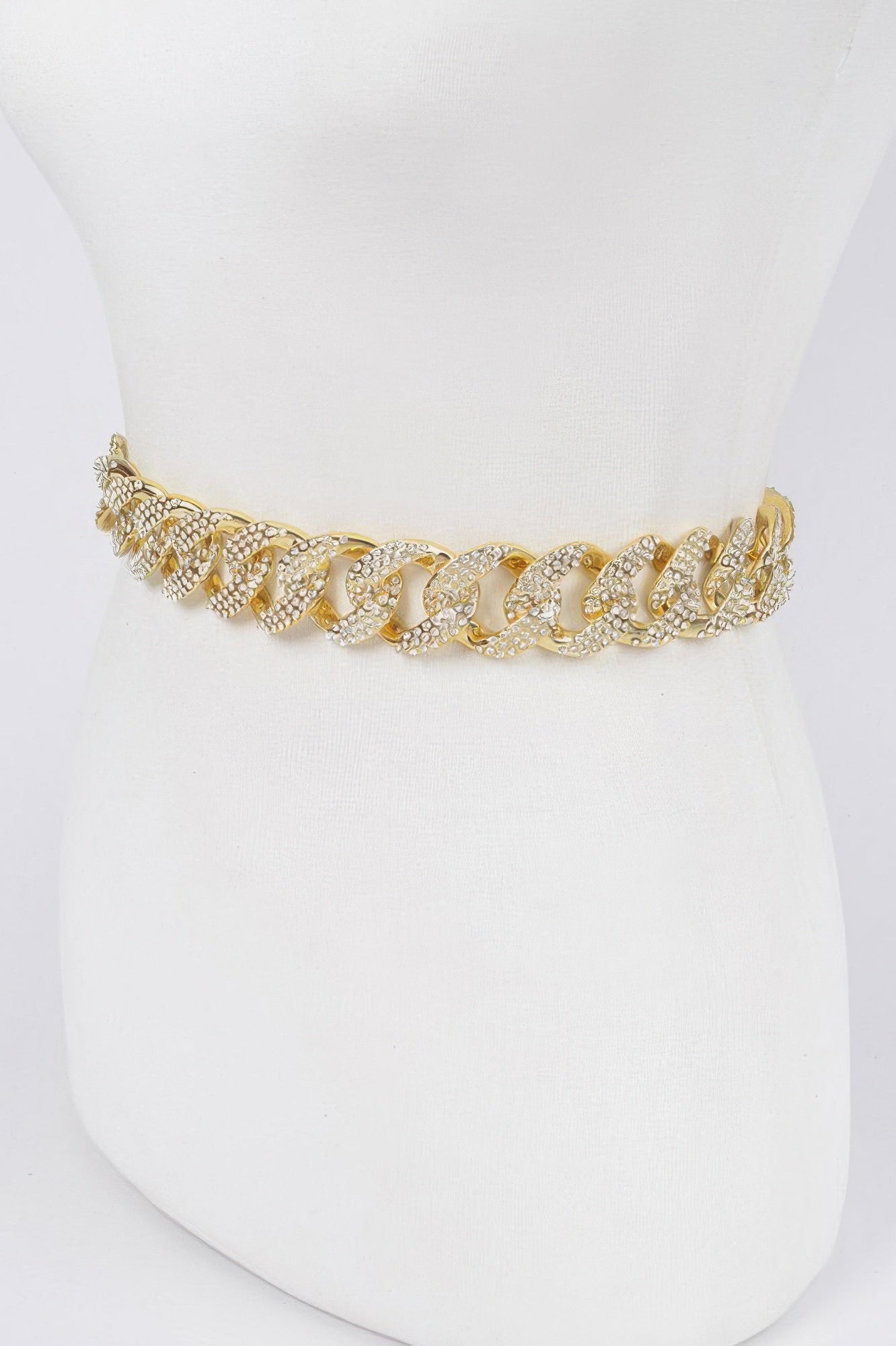 Rhinestone Oversized Plus Size Chain Belt