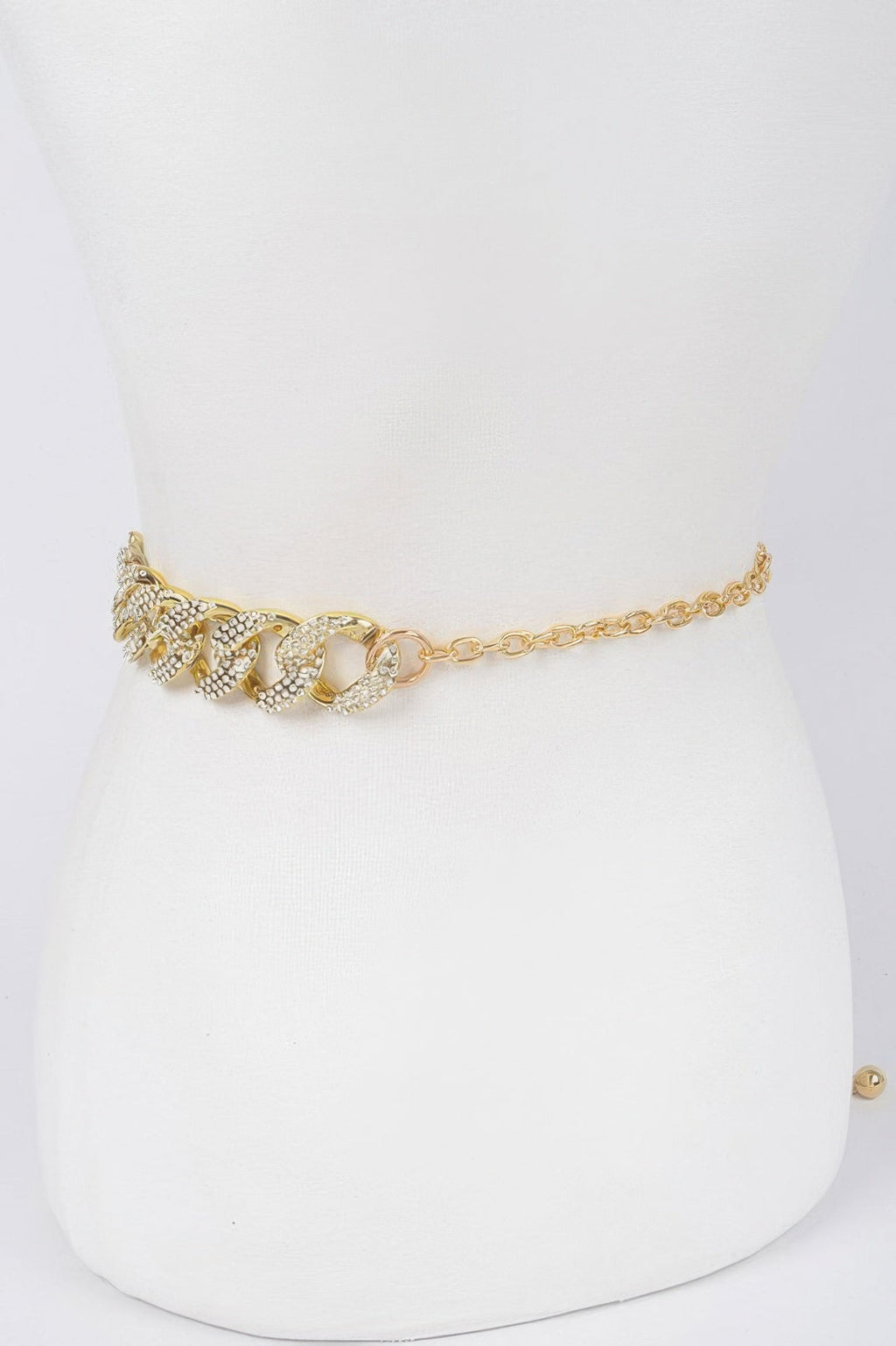 Rhinestone Oversized Plus Size Chain Belt