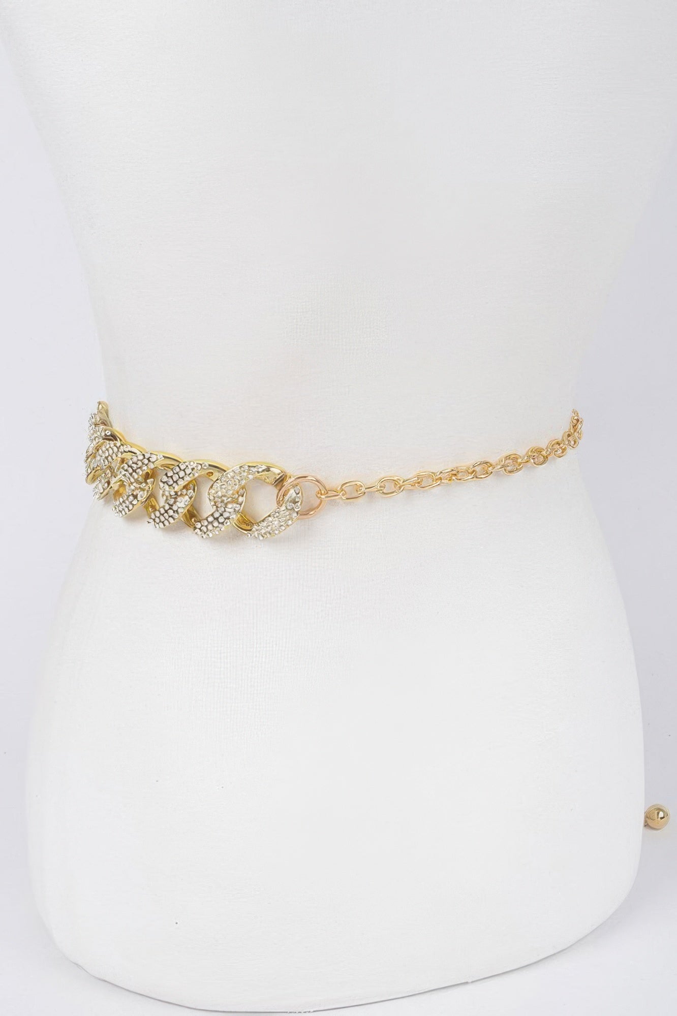 Rhinestone Oversized Plus Size Chain Belt