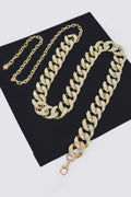 Rhinestone Oversized Plus Size Chain Belt