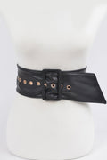Monotone Leather Buckle Belt