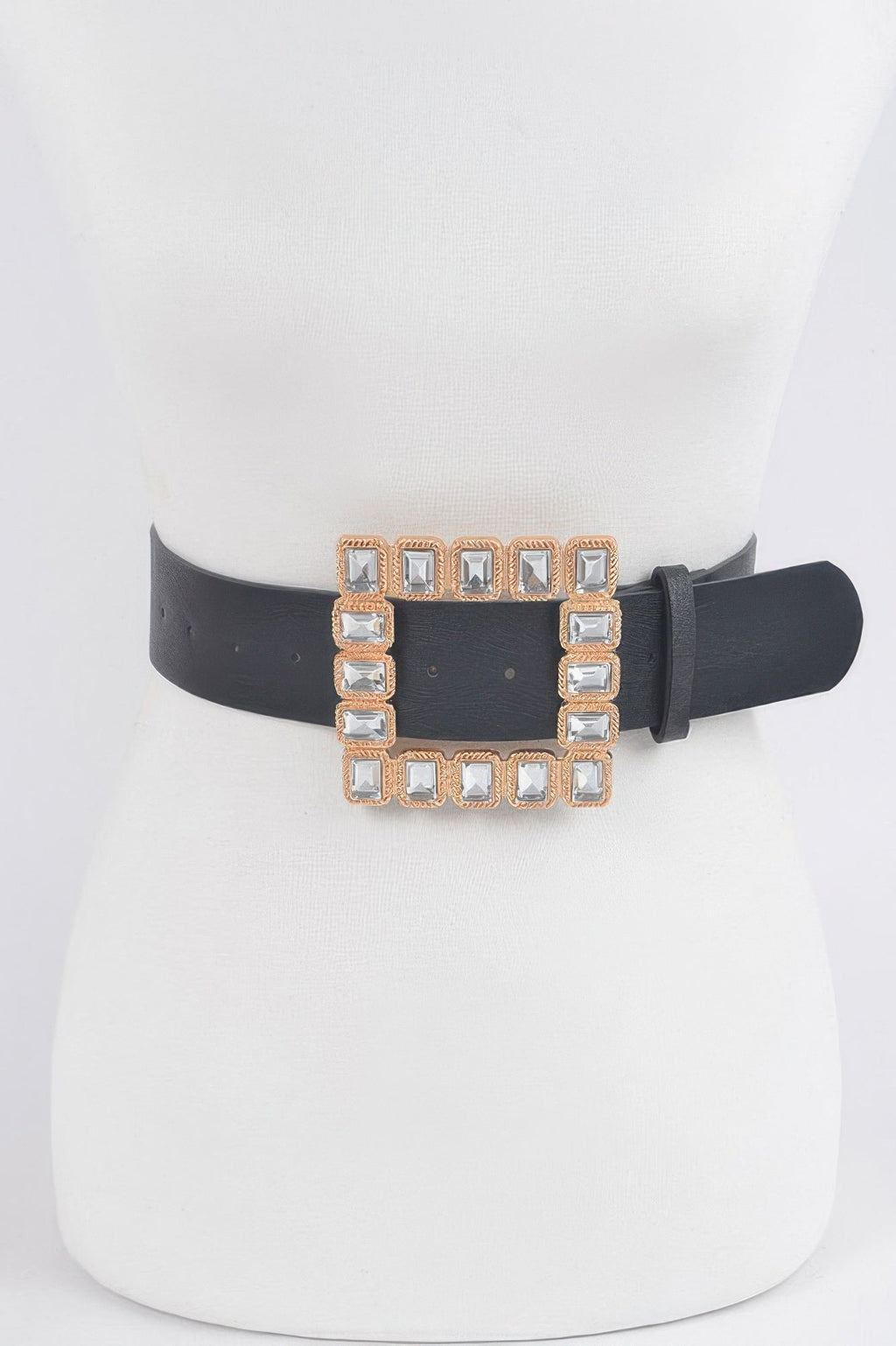 Rhinestone Gemstone Square Belt