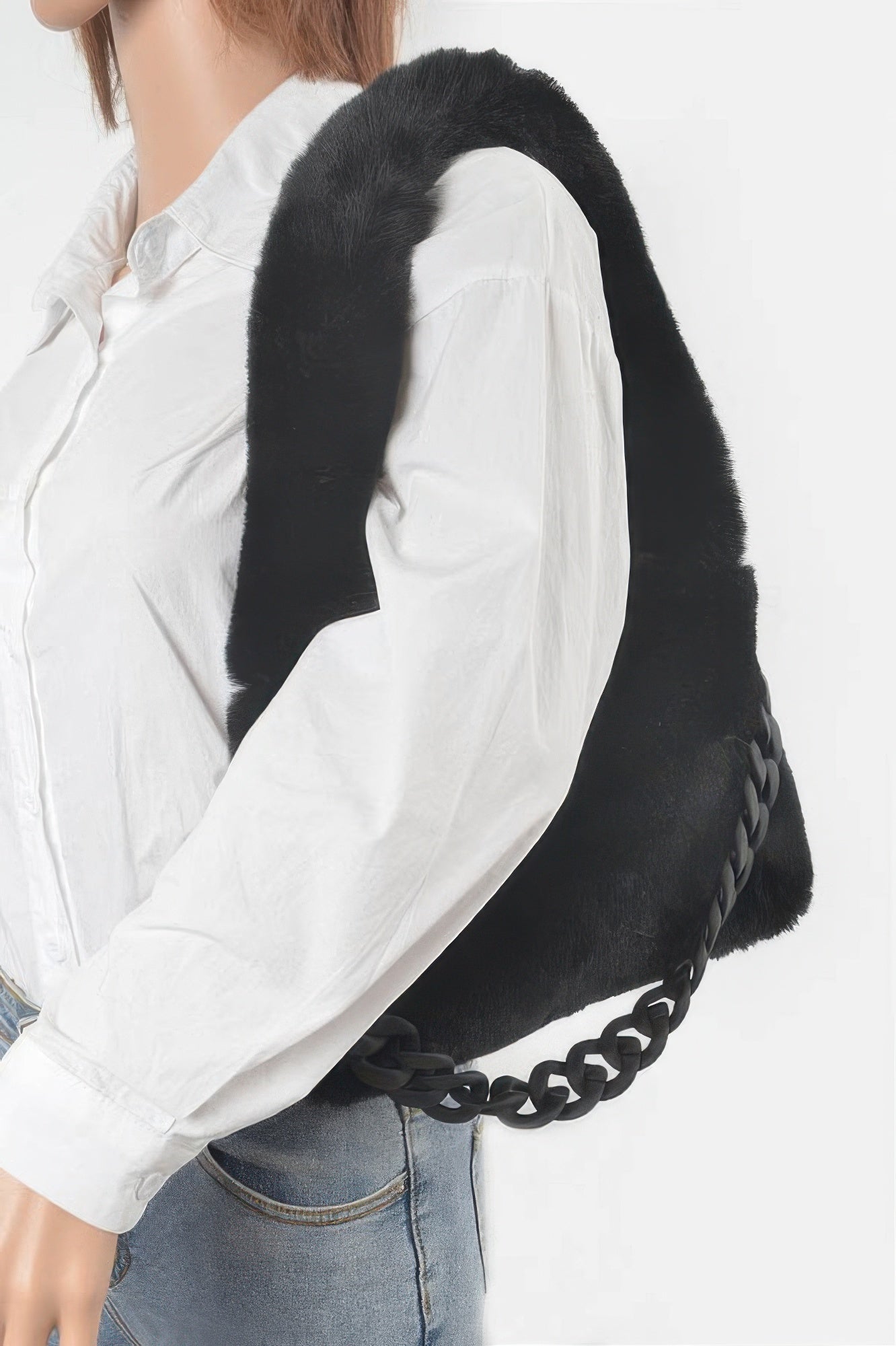 Faux Fur Shoulder Bag
