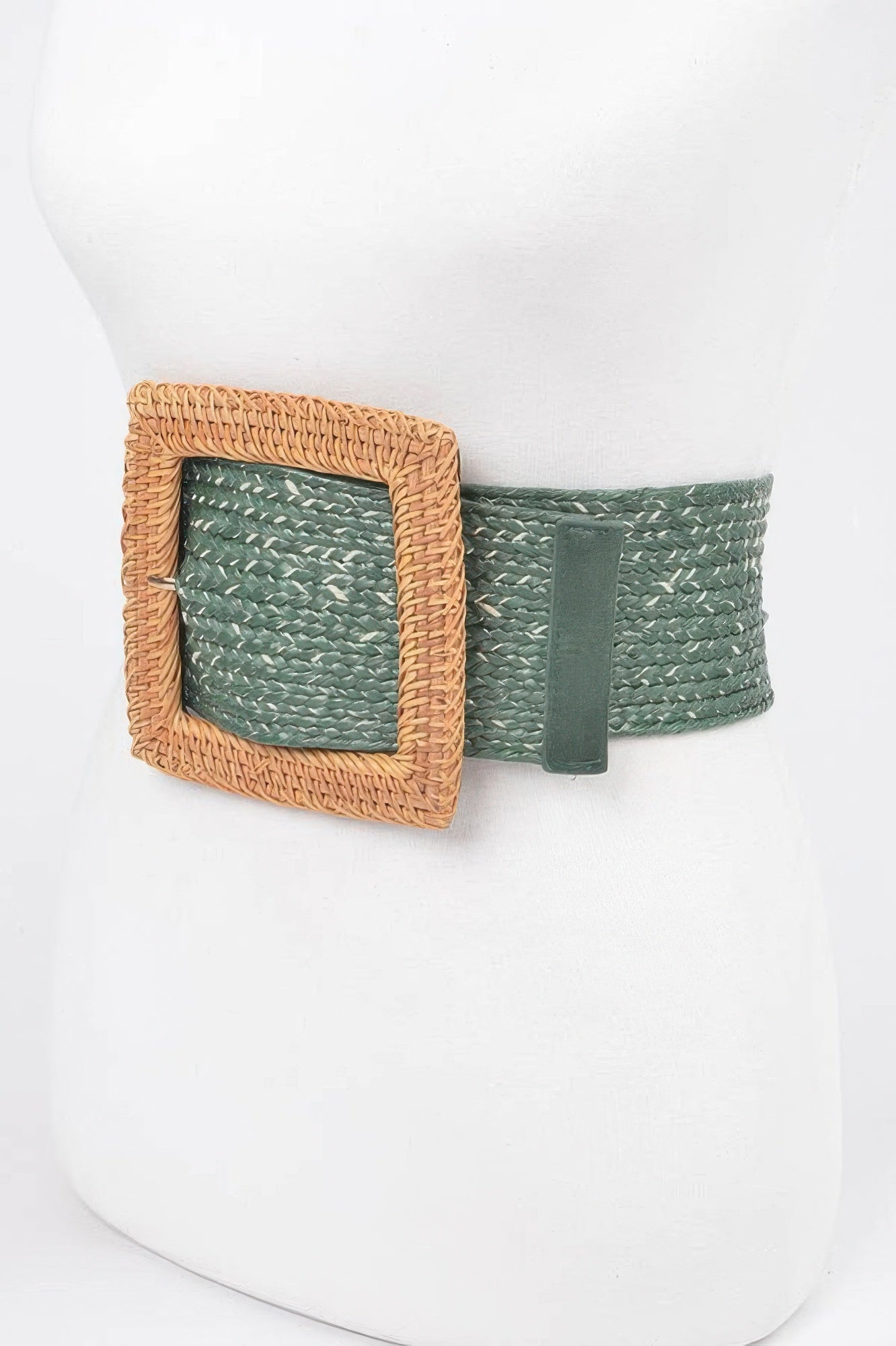 Bamboo Buckle Wide Stretch Belt